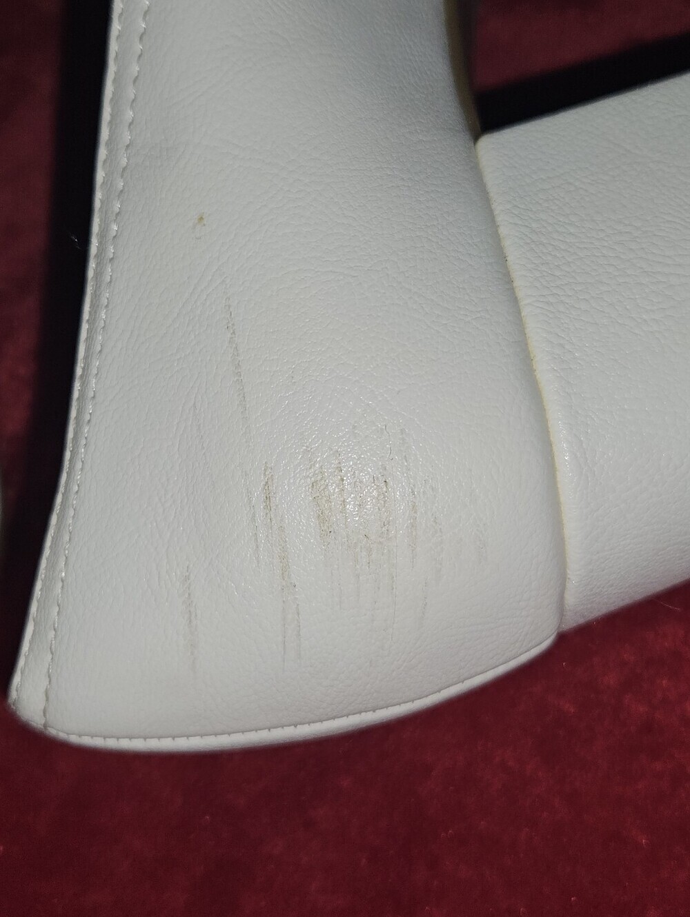 Giani Bernini White Perforated Low Block Heel Loafers w/Buckle Accents - Size 8M - Picture 6 of 6